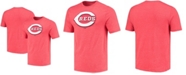 Fanatics Men's Red Cincinnati Reds Weathered Official Logo Tri-Blend T-shirt